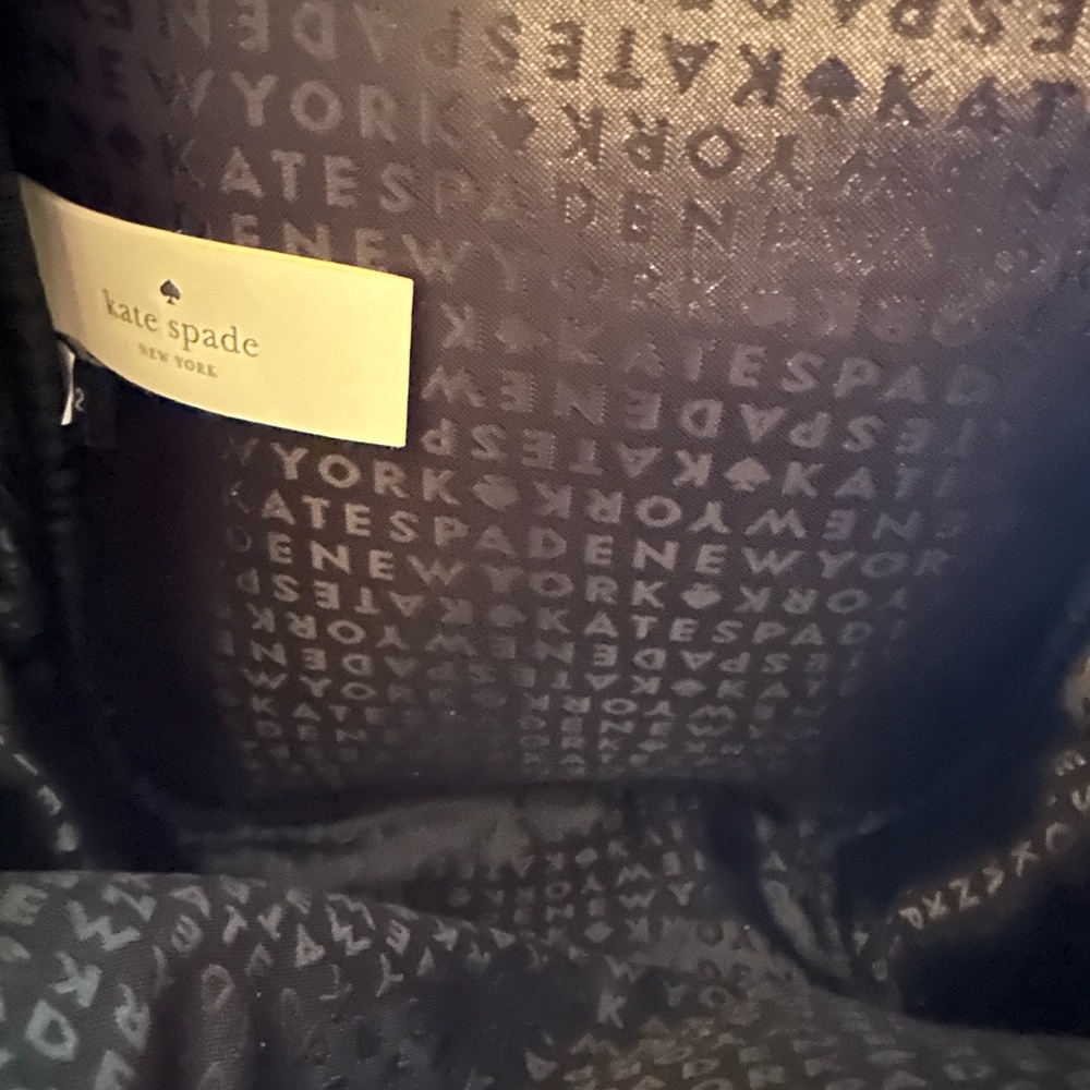 Kate Spade Black and White Striped Backpack - Picture 3 of 3